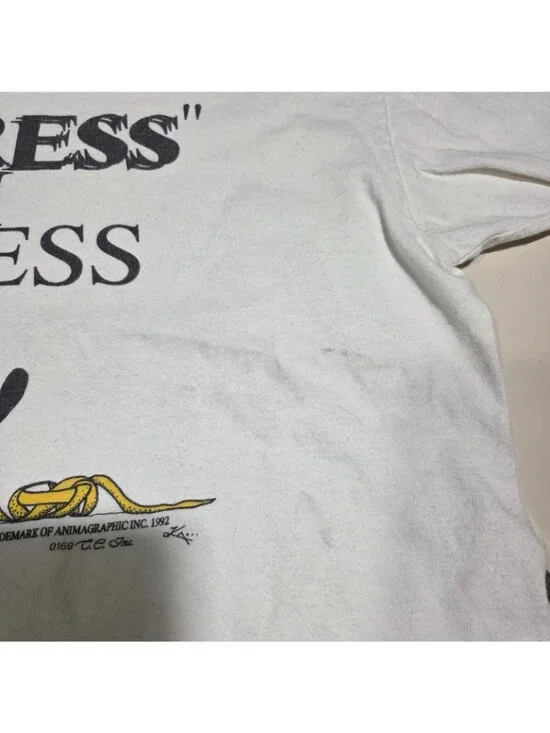 Vtg 1992 Funny Cat T Shirt XL 90s Tiger Grandpacore Grandmacore - Picture 3 of 8